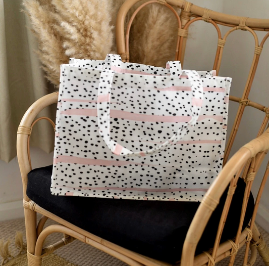 Pink Dalmatian Tote Bag