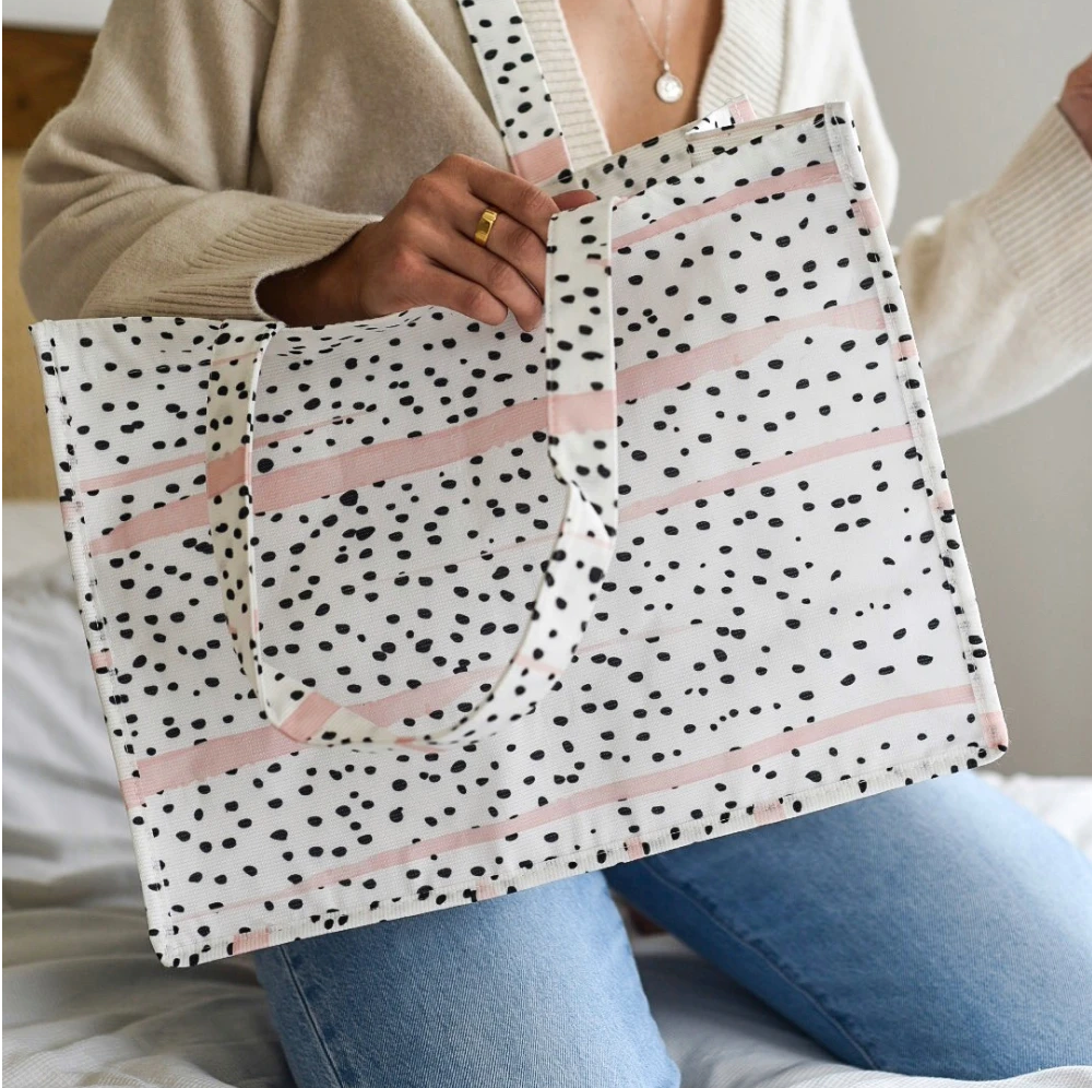 Pink Dalmatian Tote Bag