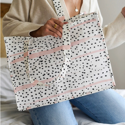Pink Dalmatian Tote Bag