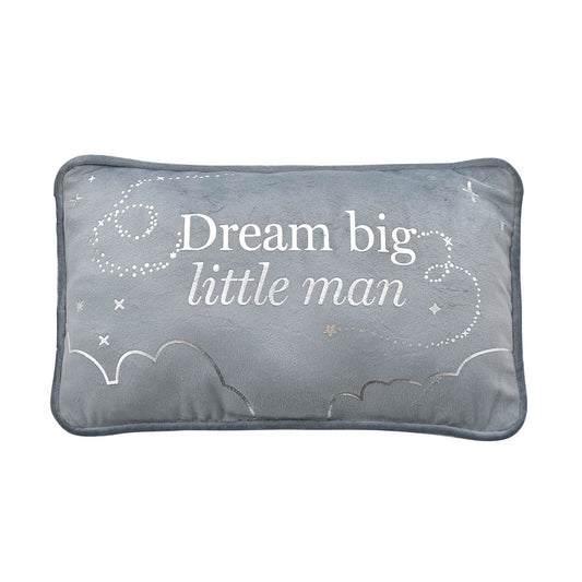 BAMBINO RECTANGLE VELVET CUSHION "LITTLE MAN" 33CM