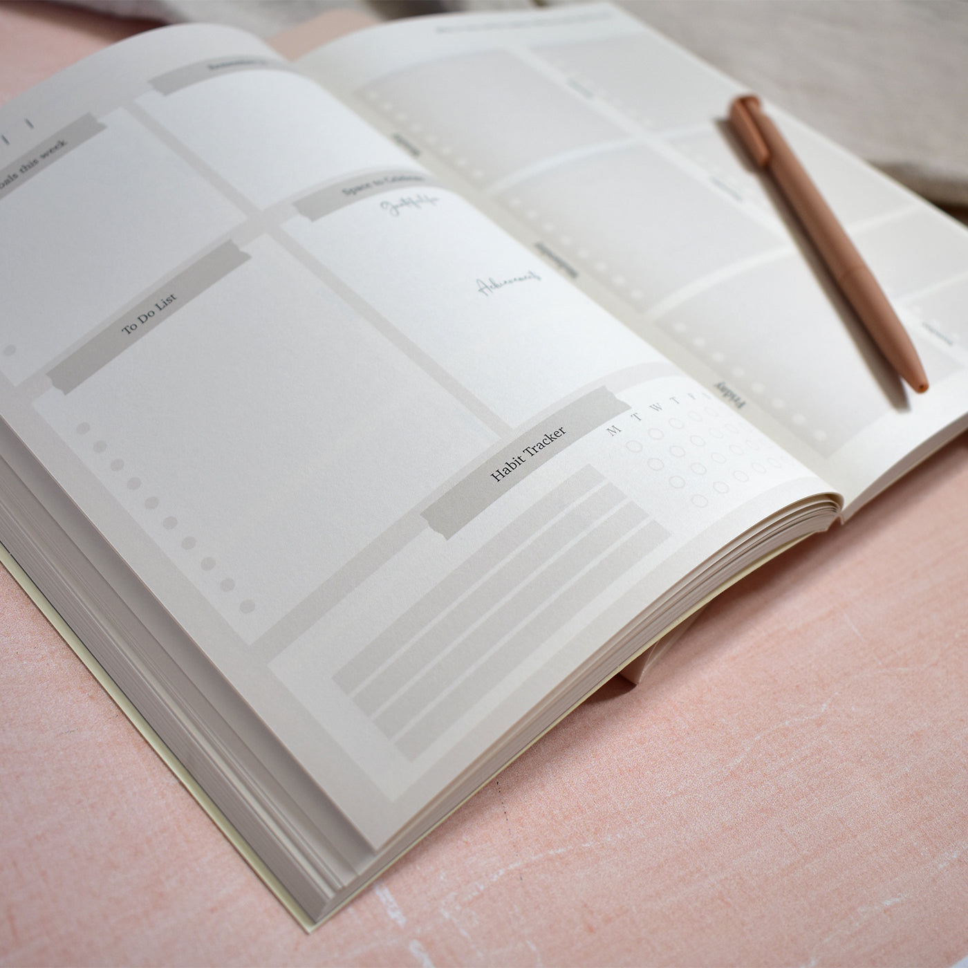 Weekly Planner Lay Flat 12 Months Undated – Arch