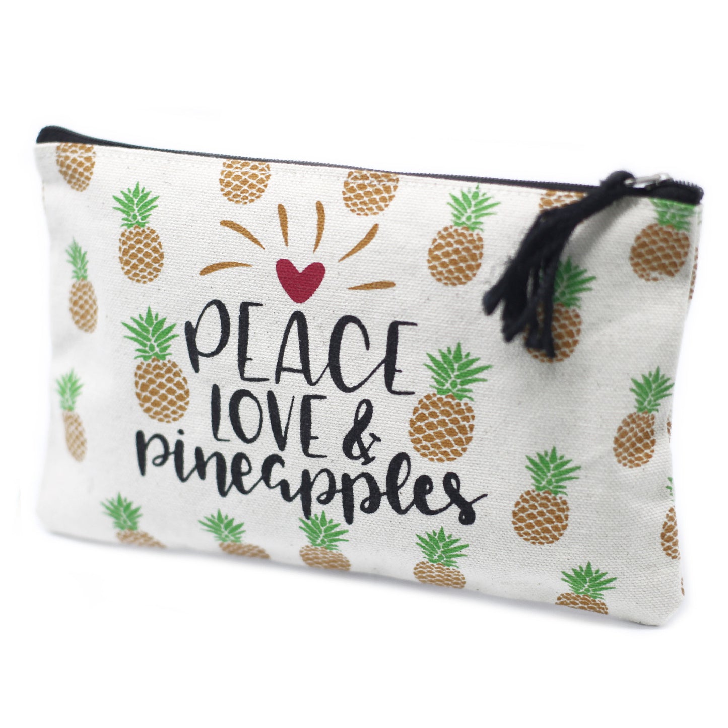 Cute soft and lightweight Zip Pouches - Pineapple