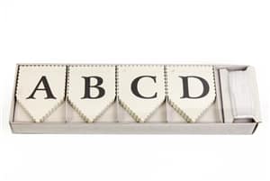 WHITE ALPHABET BUNTING