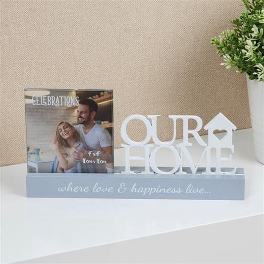 4" X 4" - CELEBRATIONS PHOTO FRAME - OUR HOME