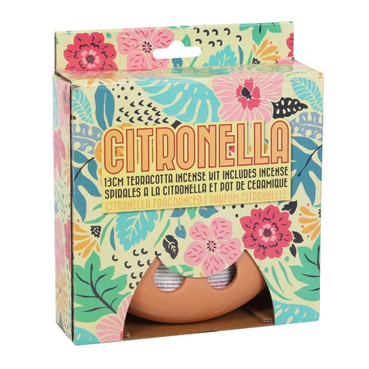 CITRONELLA TERRACOTTA INCENSE SET