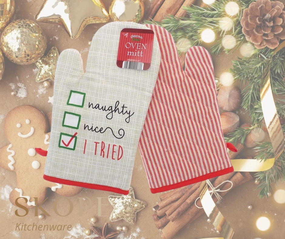 Naughty/Nice Single Oven Mitt