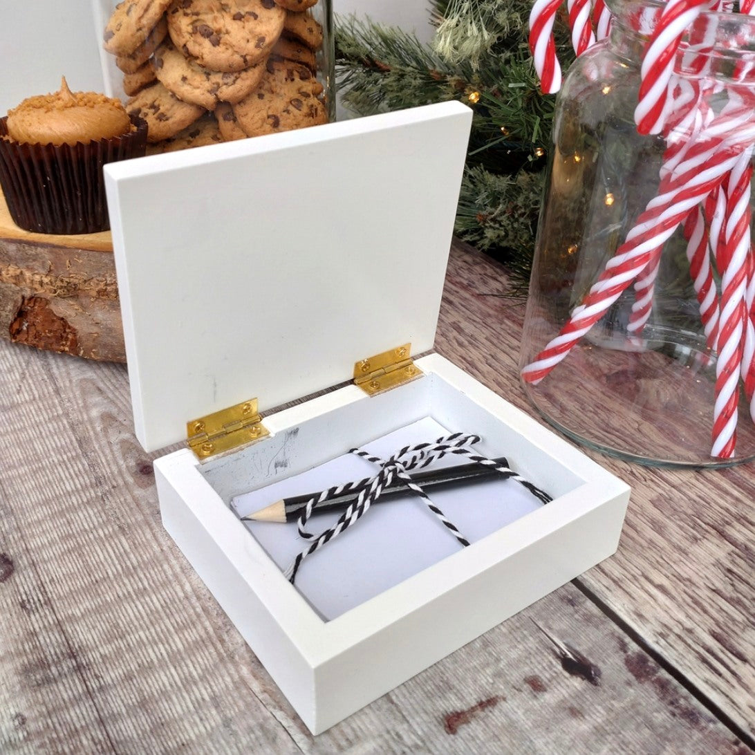 Letters To Santa MDF Box with Pad and Pencil