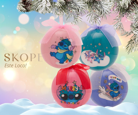 DISNEY STITCH SET OF 4 BAUBLES