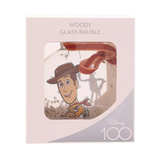 DISNEY 100 GLASS BAUBLE - WOODY