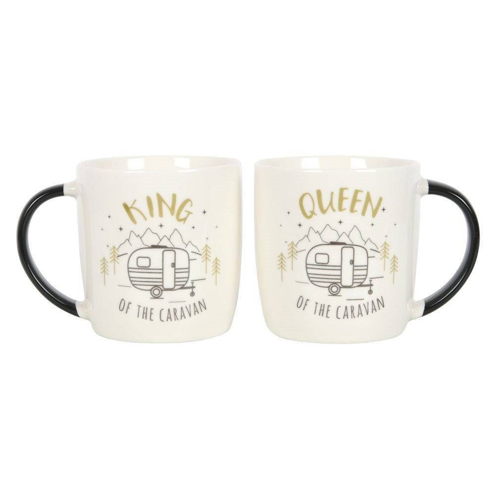 KING AND QUEEN COUPLES CARAVAN MUGS