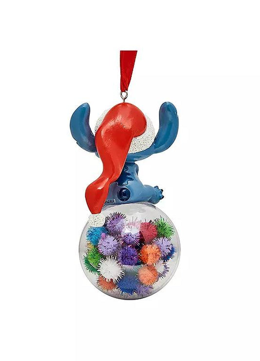 DISNEY STITCH ON A BAUBLE RESIN HANGING DECORATION