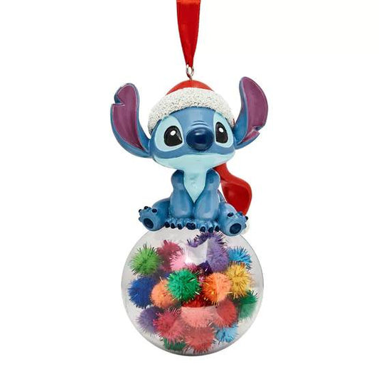 DISNEY STITCH ON A BAUBLE RESIN HANGING DECORATION