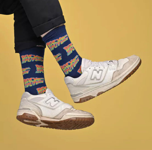 ODD SOX MENS CREW SOCKS - BACK TO THE FURURE