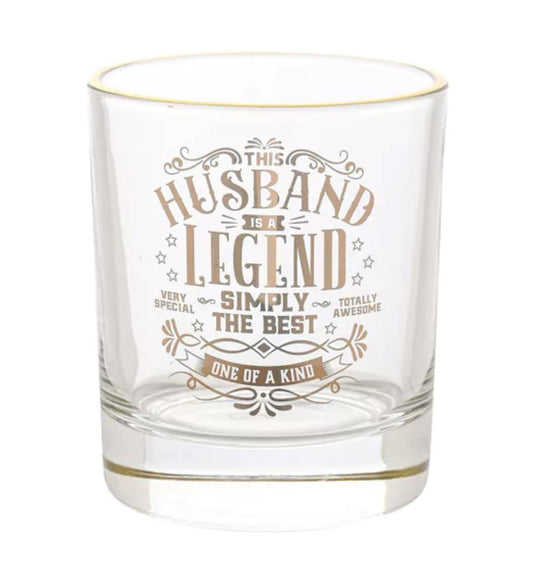 HARVEY MAKIN LEGEND TUMBLER GLASS - THIS HUSBAND