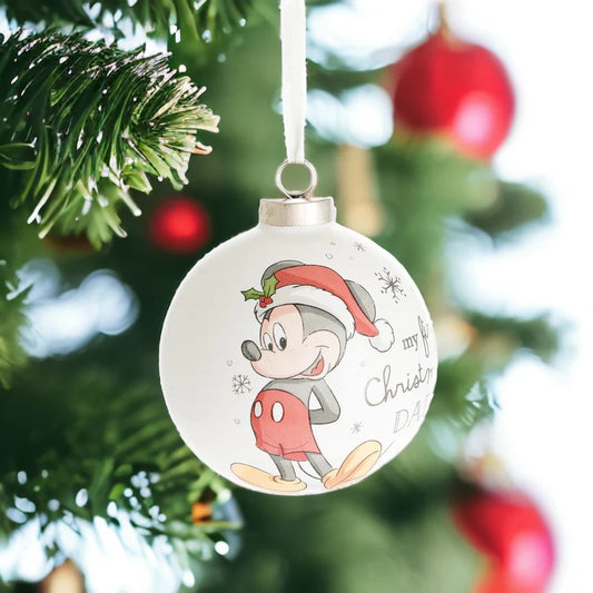 DISNEY MAGICAL BEGINNINGS CERAMIC BAUBLE - 'MY FIRST CHRISTMAS AS A DADDY'