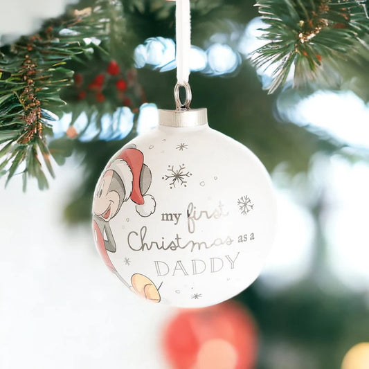 DISNEY MAGICAL BEGINNINGS CERAMIC BAUBLE - 'MY FIRST CHRISTMAS AS A DADDY'