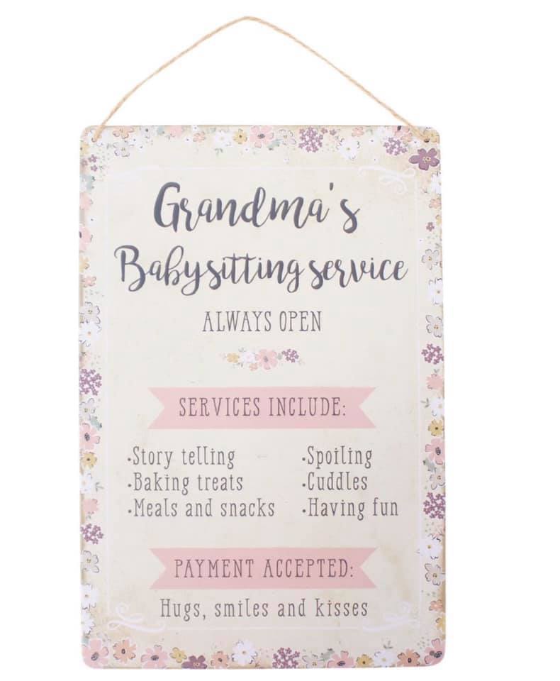 GRANDMA"S BABTSITTING PLAQUE