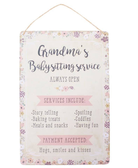 GRANDMA"S BABTSITTING PLAQUE