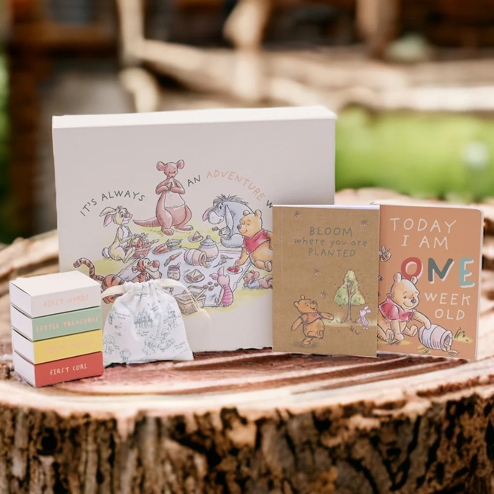 DISNEY WINNIE THE POOH KEEPSAKE BOX WITH 12 X MILESTONE CARDS