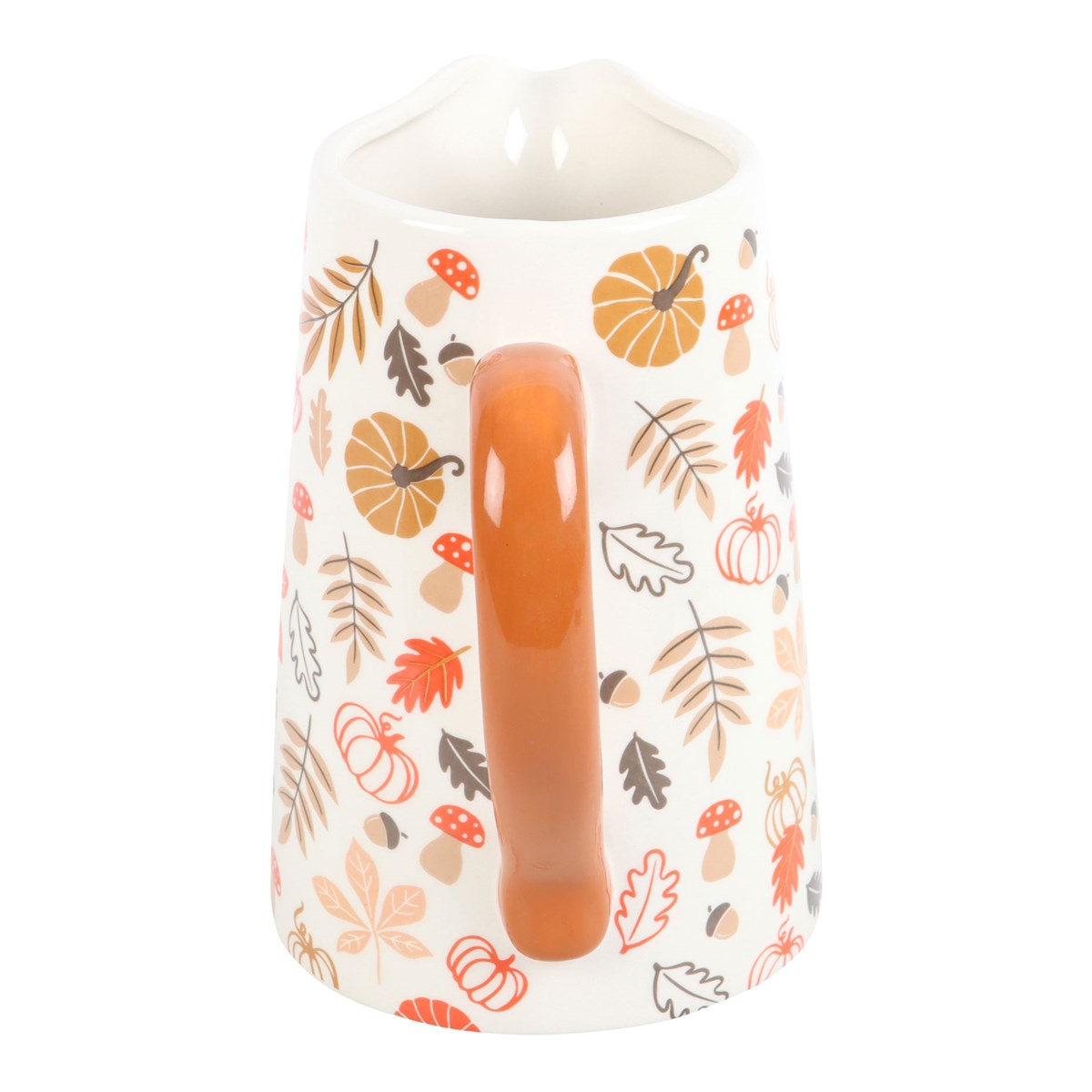 17CM AUTUMN LEAVES AND PUMPKINS CERAMIC FLOWER JUG