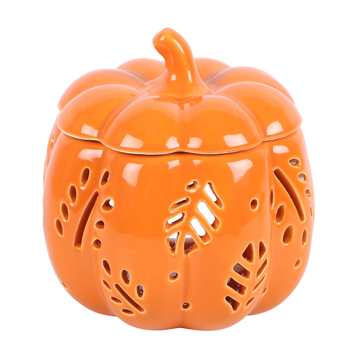 ORANGE AUTUMN LEAVES PUMPKIN OIL BURNER