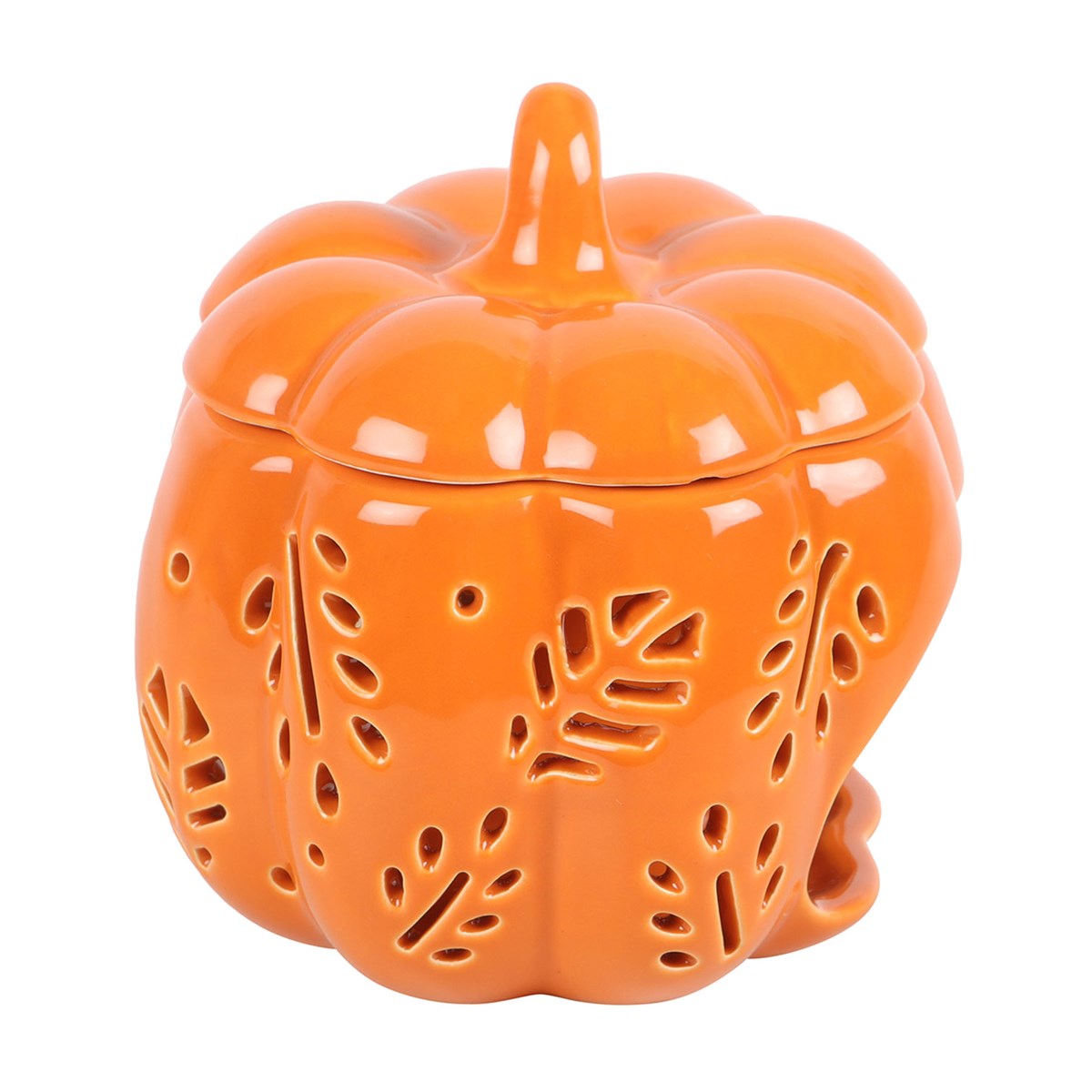 ORANGE AUTUMN LEAVES PUMPKIN OIL BURNER