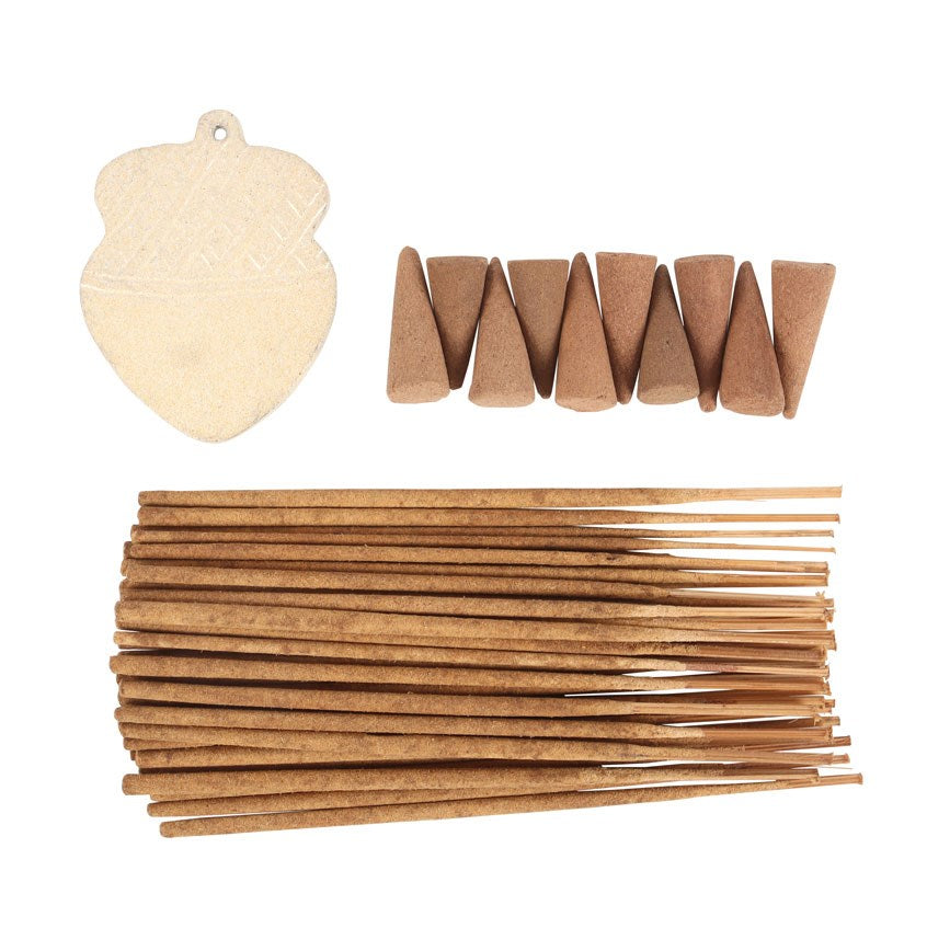 AUTUMN ACORN WARM VANILLA INCENSE GIFT SET