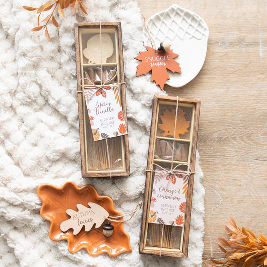 AUTUMN ACORN WARM VANILLA INCENSE GIFT SET