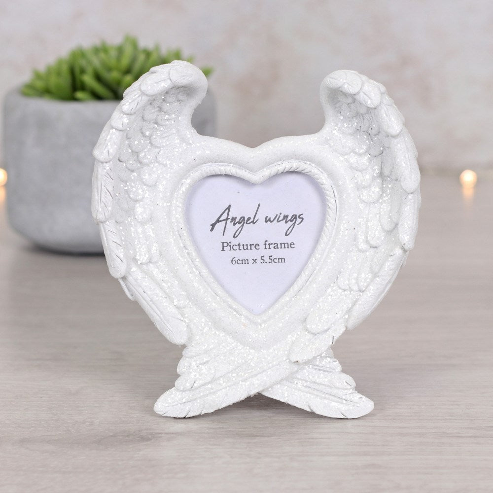 GLITTER ANGEL WING PHOTO FRAME