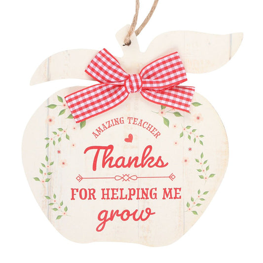 THANKS FOR HELPING ME GROW APPLE HANGING DECORATION