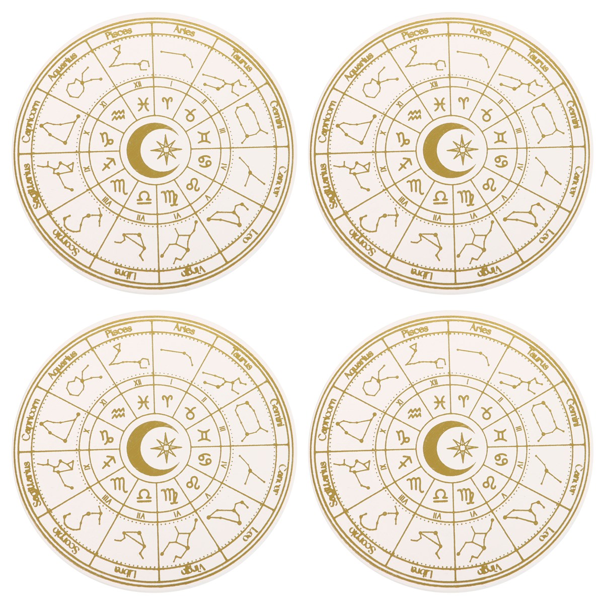 ASTROLOGY WHEEL COASTER SET