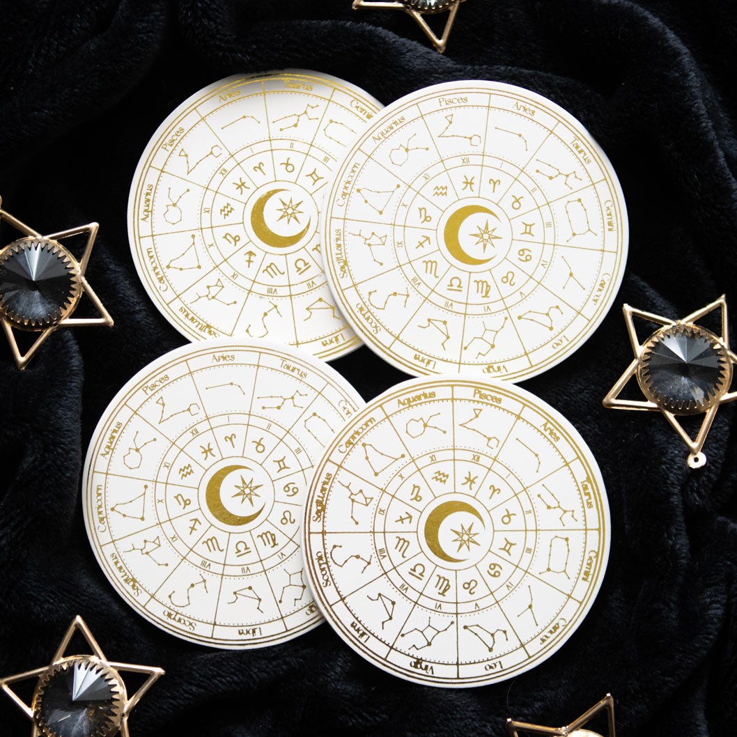 ASTROLOGY WHEEL COASTER SET