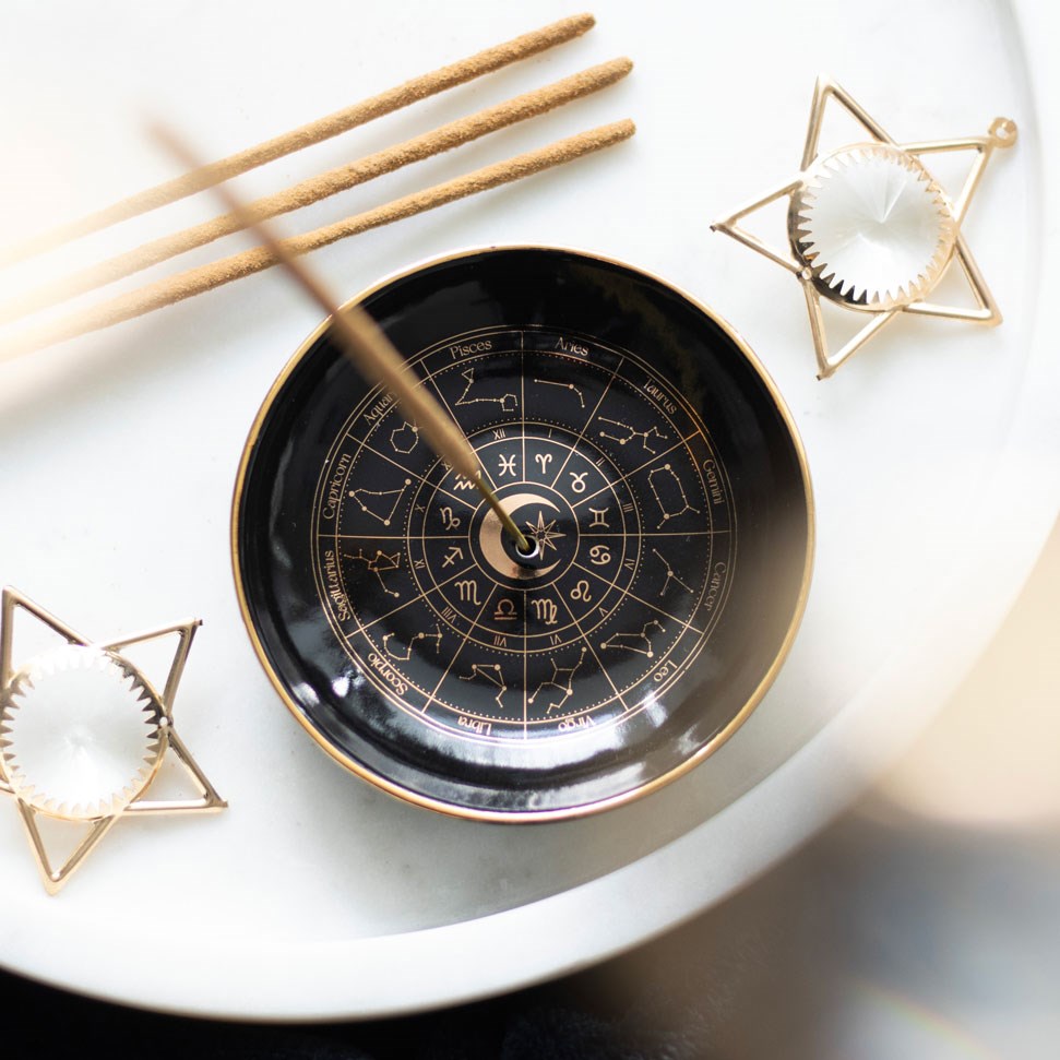 ASTROLOGY WHEEL INCENSE HOLDER