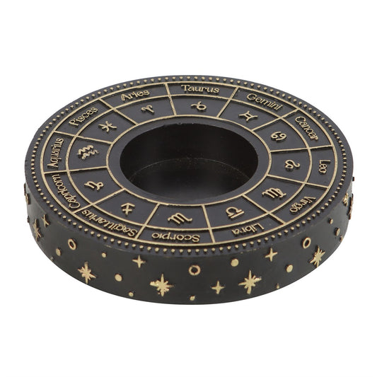 ASTROLOGY WHEEL TEALIGHT CANDLE HOLDER