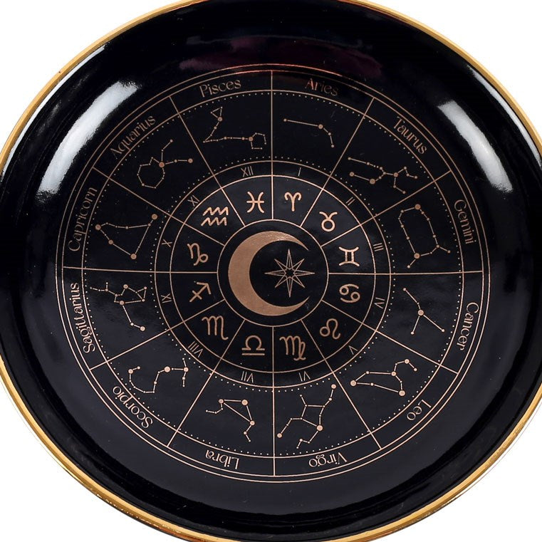 BLACK ASTROLOGY WHEEL TRINKET DISH