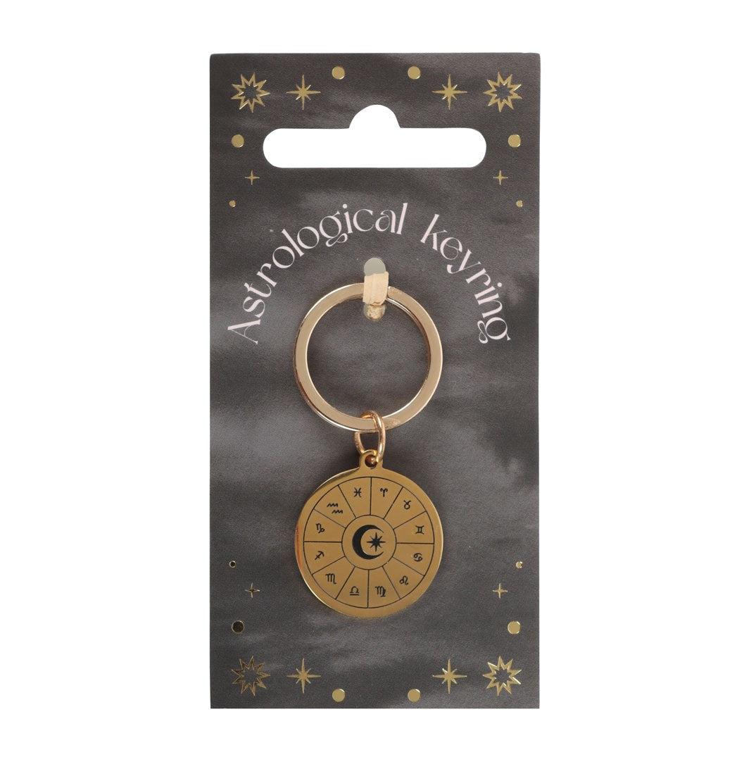 ASTROLOGY WHEEL KEYRING