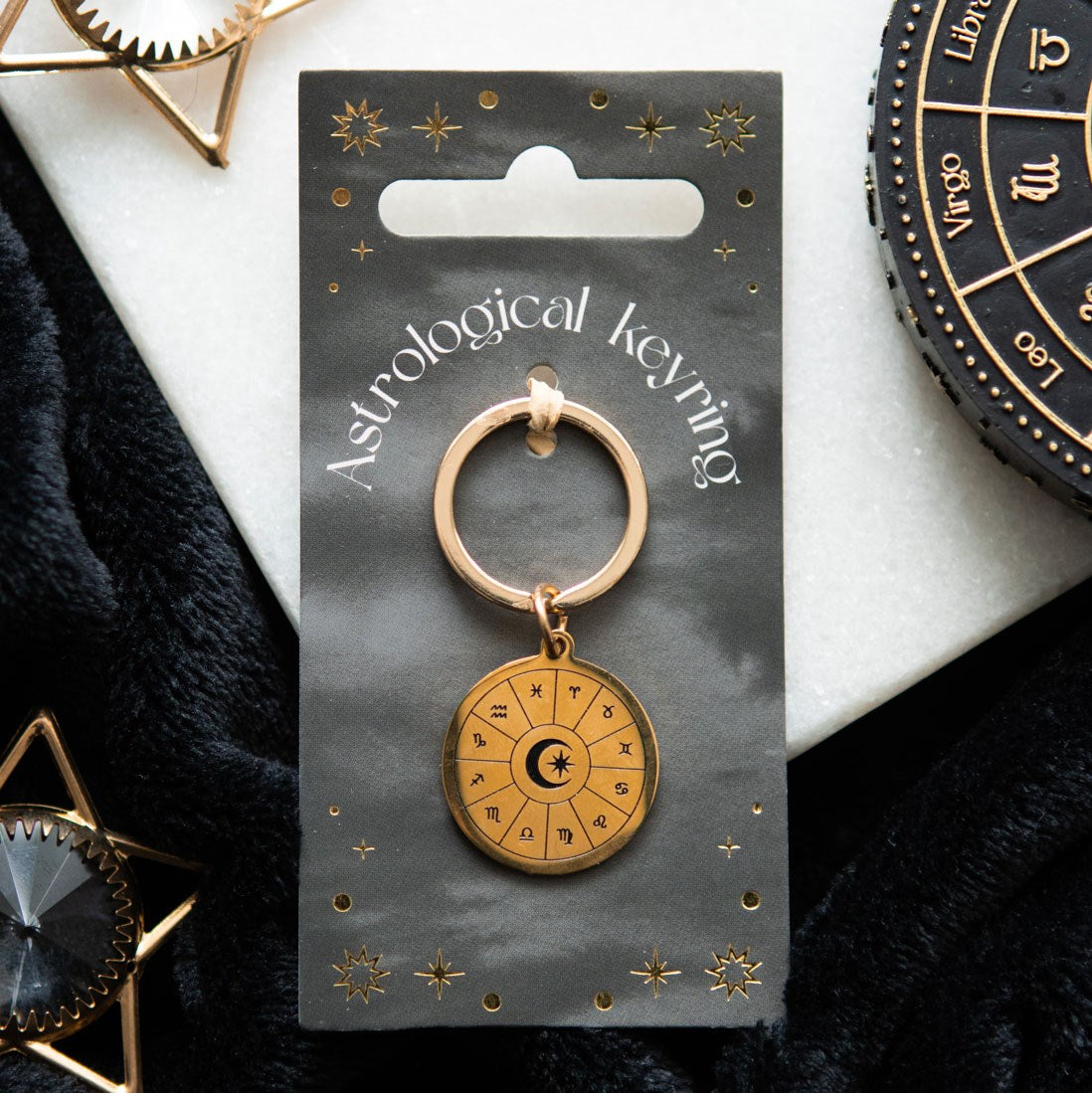 ASTROLOGY WHEEL KEYRING