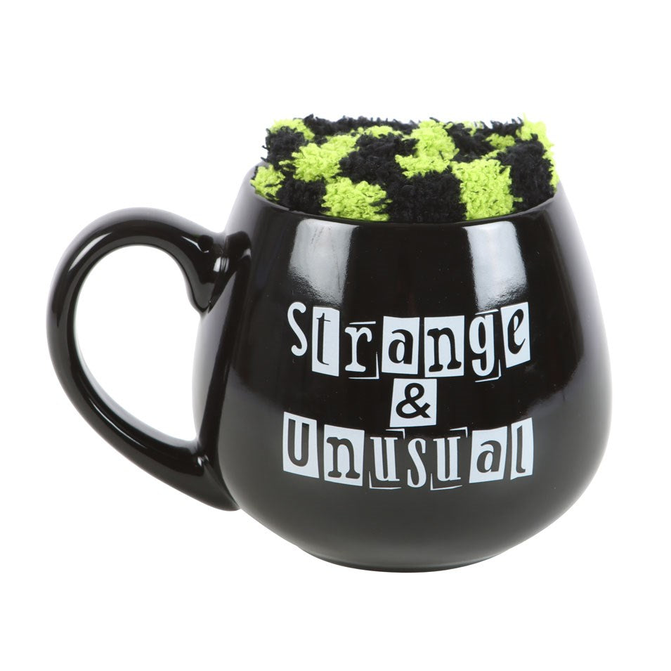 STRANGE & UNUSUAL MUG AND SOCKS SET