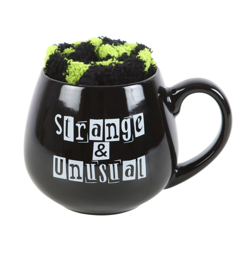 STRANGE & UNUSUAL MUG AND SOCKS SET