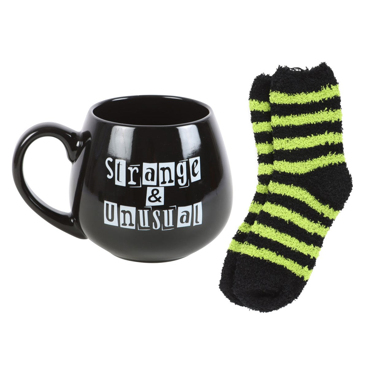 STRANGE & UNUSUAL MUG AND SOCKS SET