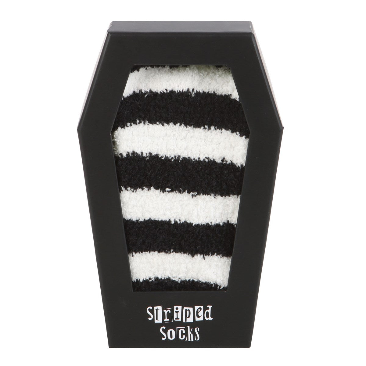 STRIPED SOCKS IN COFFIN GIFT BOX