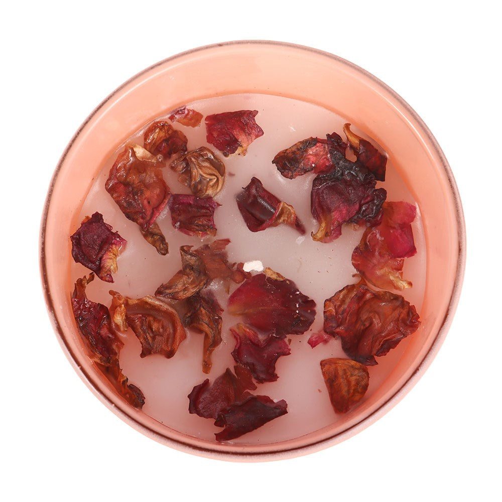 WILDFLOWER CANDLE WITH ROSE PETALS