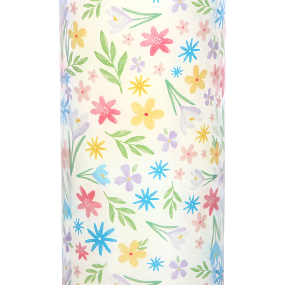 SPRING FLORAL PRINT FRESH LINEN TUBE CANDLE