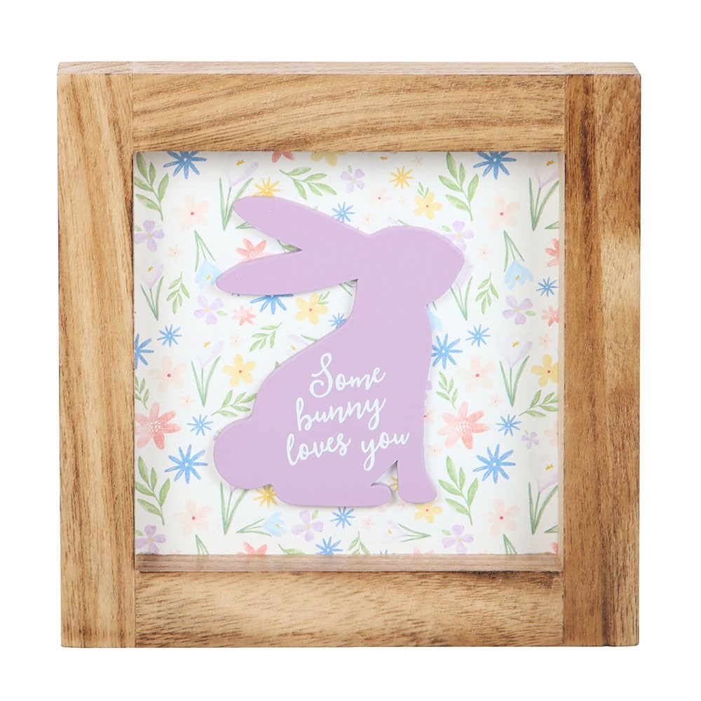 SOME BUNNY LOVES YOU WOODEN FRAME SIGN