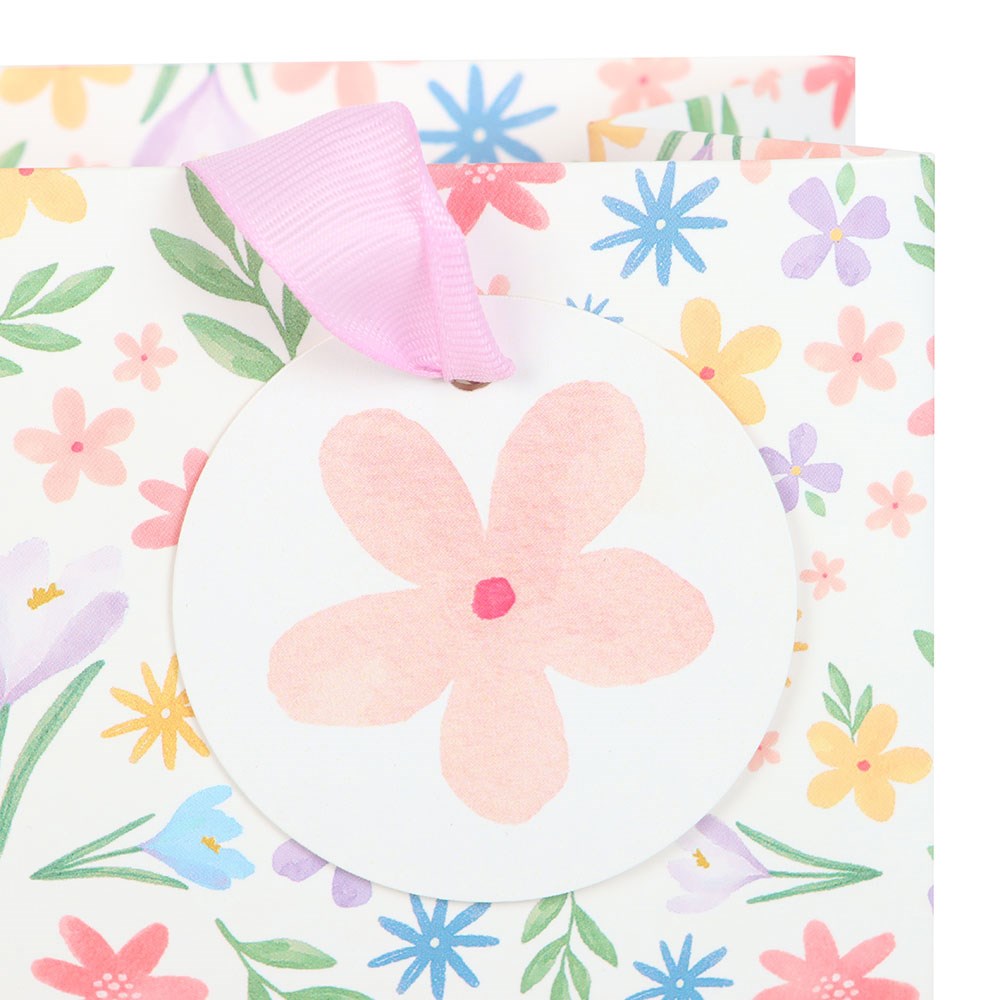 23CM MEDIUM SPRING FLORAL GIFT BAG