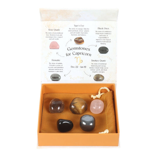 CAPRICORN CRYSTAL TUMBLESTONE SET
