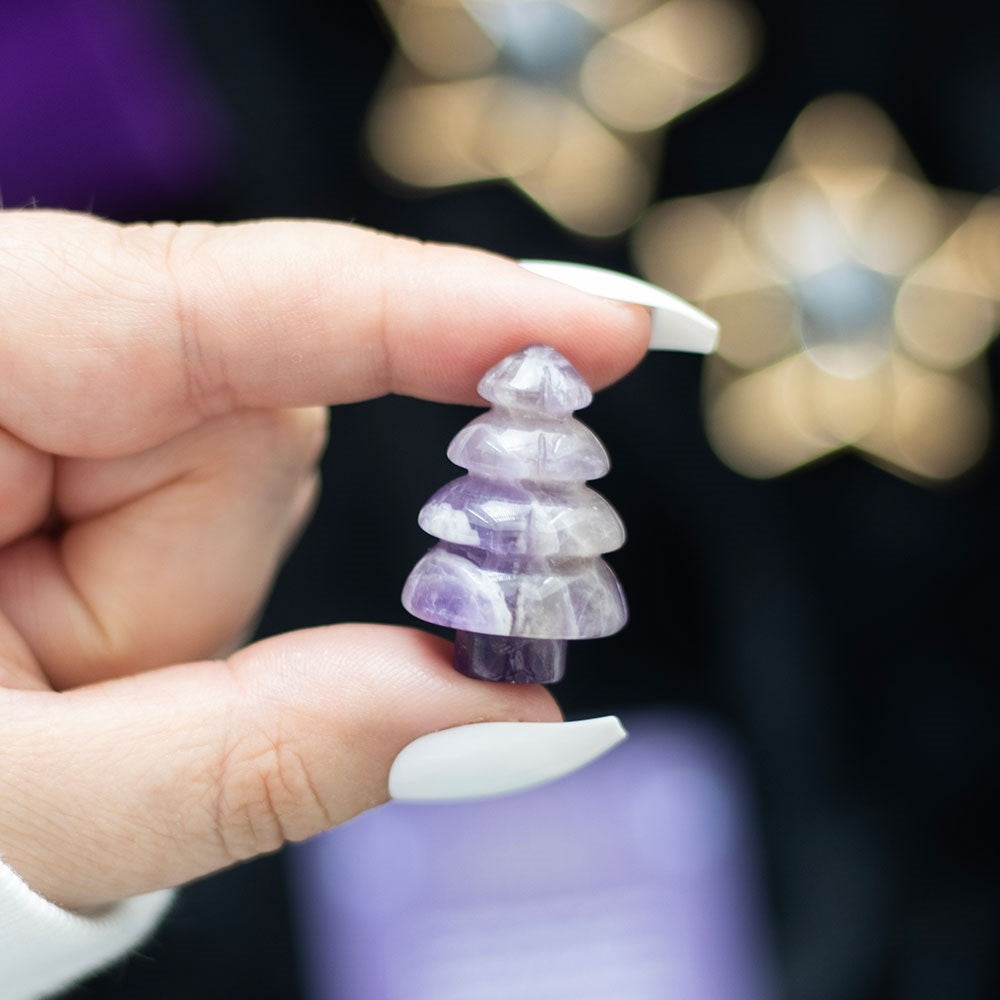 AMETHYST CRYSTAL CHRISTMAS TREE IN A BAG