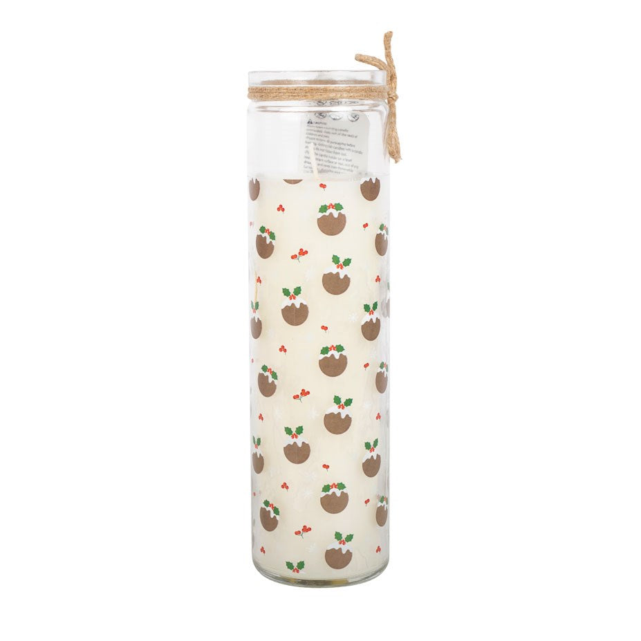 CHRISTMAS PUDDING TUBE CANDLE