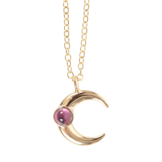 THE MOON CELESTIAL AMETHYST NECKLACE CARD