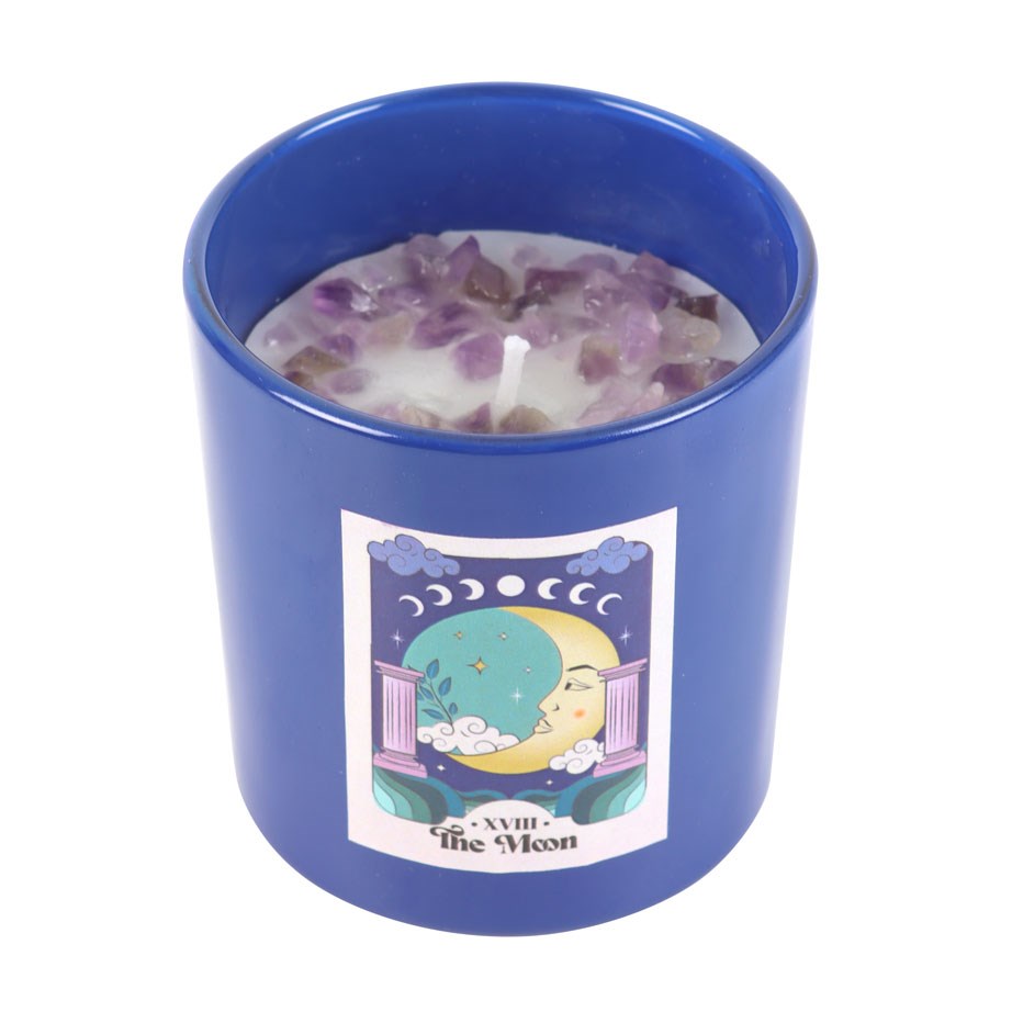 THE MOON AMETHYST CRYSTAL CHIP CANDLE